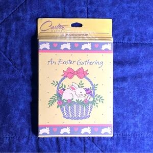 Vintage Carlton An Easter Gathering Invitations 8 Cards W/Envelopes Bunny NOS